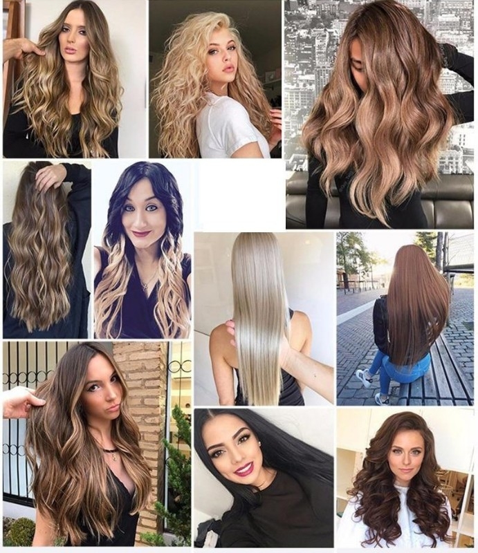 Clip in hair extensions