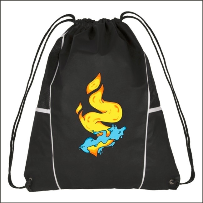 Shu Ha Ri Do diamond drawstring backpack